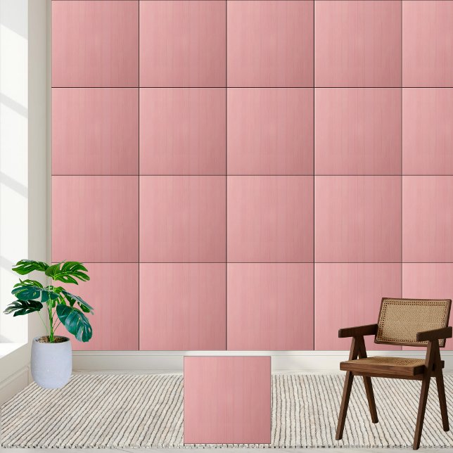 Weiche, rosa Keramik aus Holz Fliese (Soft Blush Pink Wood Texture Ceramic Tile)