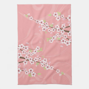 Weiche rosa Kirschblüte Handtuch