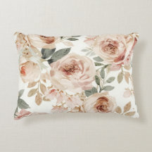 Weiche rosa Rosen Aquarell-Blumenprint Botanisch