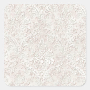 weiche rosa Spitze Quadratischer Aufkleber
