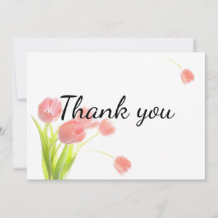 Weiche rosa Tulpen Dankeskarte