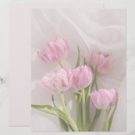 Weiche rosa Tulpen Scrapbook Papier