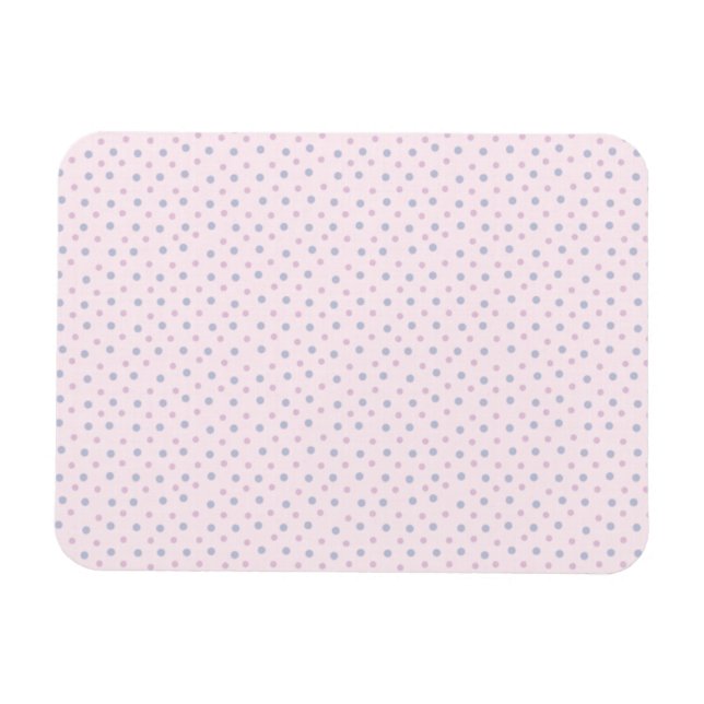 Weiche rosa und blaue Mikropunkte Magnet (Horizontal)