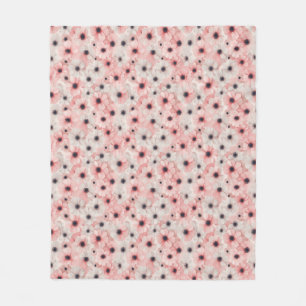 Weiche rosa und weiße Anemonenblüten Fleecedecke