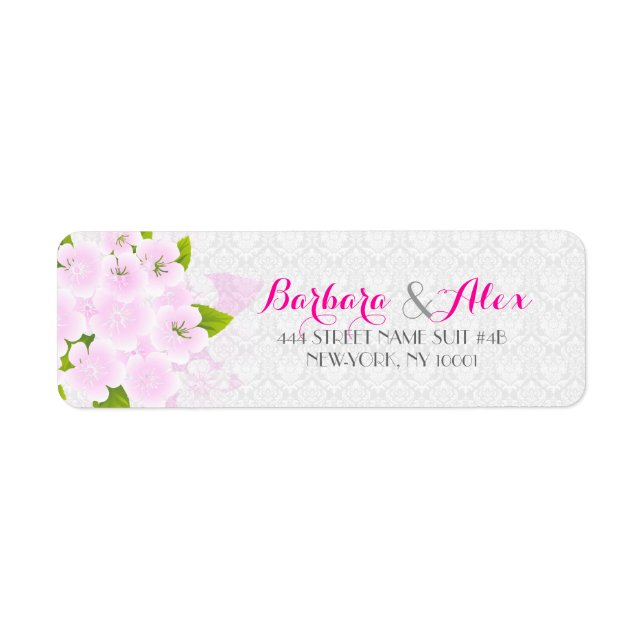 Weiche, rosa und weiße Blume, die das Hochzeitsdes (Vorne)