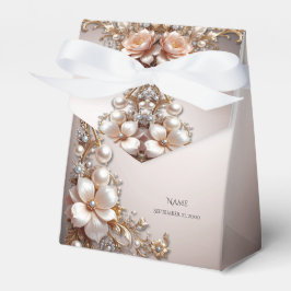 Weiche rosa und weiße Blumen Geschenkbox Geschenkschachtel