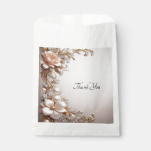 Weiche rosa und weiße Blumen Geschenktüte