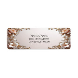 Weiche rosa und weiße Blumen Rücksendeetikett