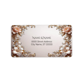 Weiche rosa und weiße Blumen Rücksendeetikett Adressaufkleber