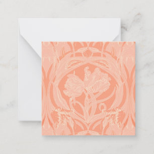 Weiche rosa Vintage-Tulpen-Geschenk-Einschlusskart Mitteilungskarte