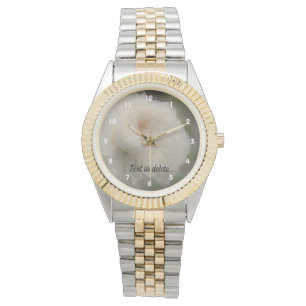Weiche Rose im Blut Personalisiert Armbanduhr