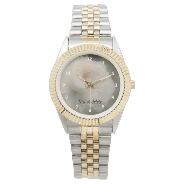 Weiche Rose im Blut Personalisiert Armbanduhr (Vorderseite)