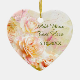 Weiche Rose Keramikornament