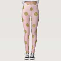 Weiche Rose Pink Gold Glitzer Glam Polka Dots Nied