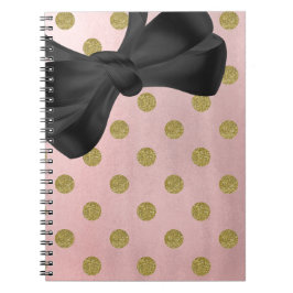 Weiche Rose Pink Gold Glitzer Glam Polka Dots Nied Notizblock