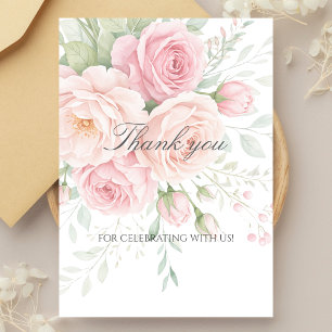 weiche Rosen Blumen Dankeskarten Dankeskarte