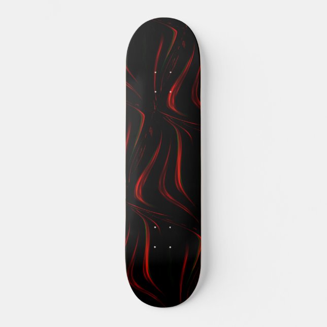 Weiche rote Markierungen auf schwarzem Hintergrund Skateboard (Vorderseite)
