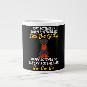 Weiche Rottweiler-warme Rottweiler-kleine Pelzkuge Jumbo-Tasse