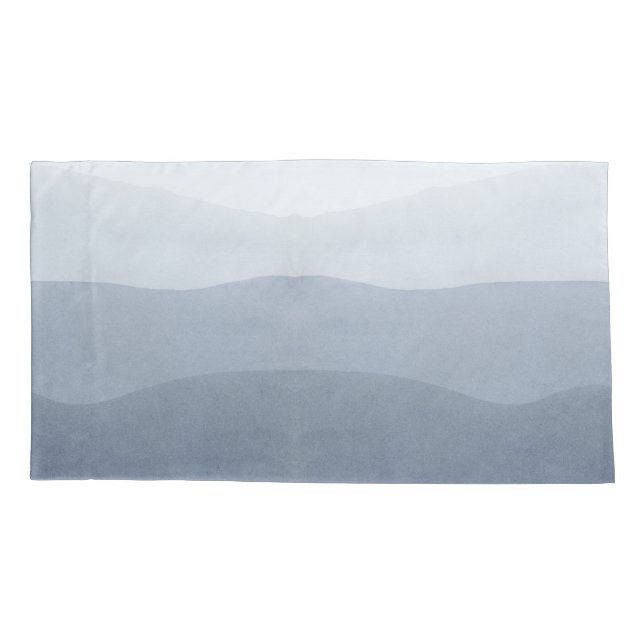 Weiche Ruhe Grau Abstrakte Landschaft Kissenbezug (Rückseite)