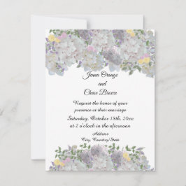 Weiche rustikale Blume Hochzeitsfeiern Einladung