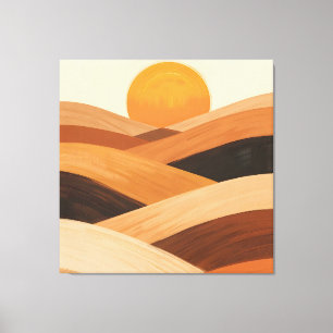 Weiche Sandwellen bei Sonnenuntergang Leinwanddruck
