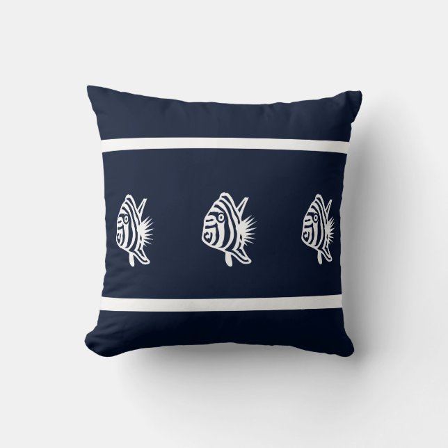 Weiche Seefische an der weißen Küste von PILLOW Kissen (Vorderseite)