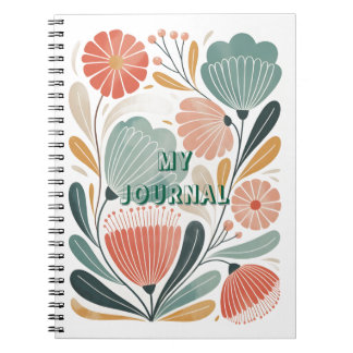 Weiche Sommer Blumen Spiral Foto Notizbuch Notizblock