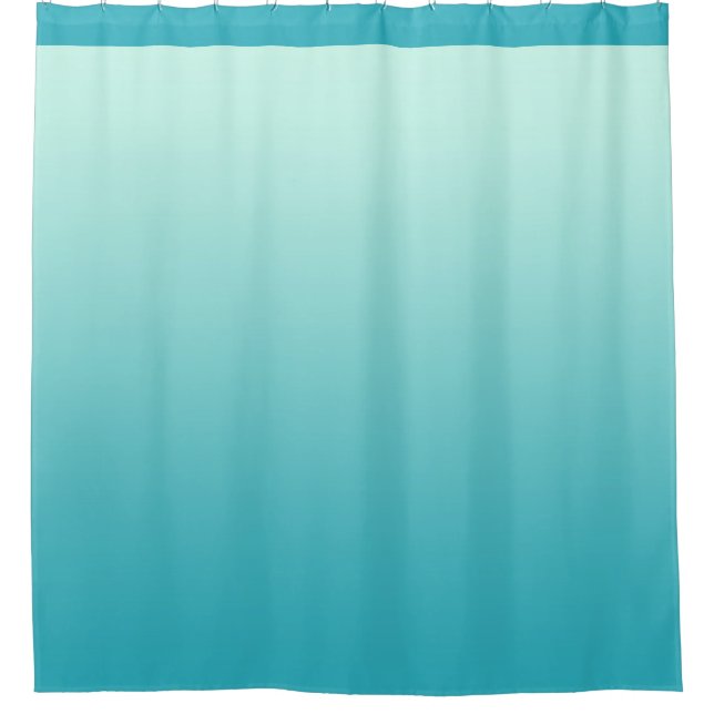 Weiche Steigungs-Farben - Ozeanblau + Ihre Ideen Duschvorhang (Vorderseite)
