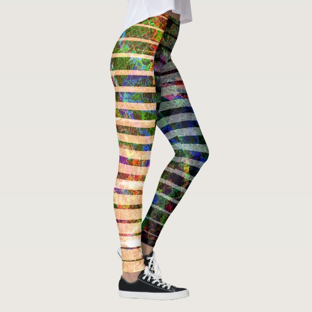 Weiche Streifen und farbige Kratzer, seitliche Det Leggings (Rechts)
