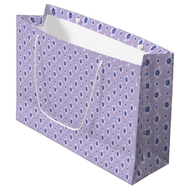 Weiche, süße Violetten Große Geschenktüte (Vorderseite Schrägansicht)