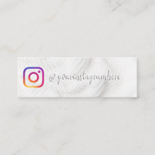 Weiche Textiltextur Social Media Handle Mini Visitenkarte