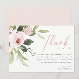 WEICHE TRENDY BLUSH PINK ROSE BABY DANKE EINLADUNG