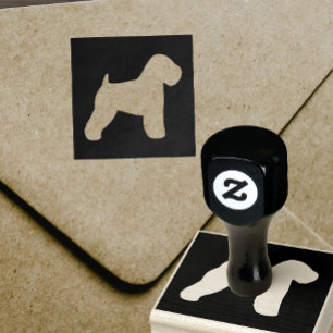 Weiche überzogene Wheaton Terrier-Silhouette Gummistempel