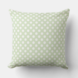 Weiche und hellgrüne Polka Dot Pattern Kissen