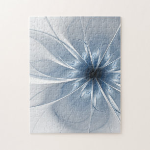 Weiche und zarte blaue Fraktal Fantasie Blume cu