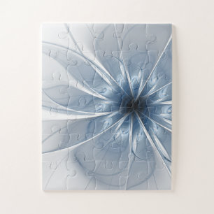 Weiche und zarte blaue Fraktal Fantasie Blume cu