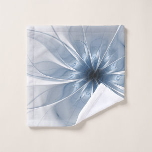 Weiche und zarte blaue Fraktal Fantasie Blume cu Waschlappen