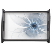 Weiche und zarte blaue Fraktal Fantasie Blume