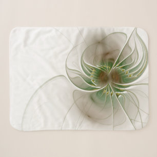 Weiche und zarte fraktale Fantasieblumen Sherpadecke