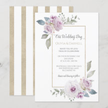 Weiche Violette Lila Lavendel Goldblume Hochzeit