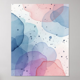Weiche Wasserfarbe Abstrakte Wand an Wand Poster