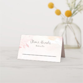 Weiche Wasserhymne Blush Bloral Hochzeit Platzkarte