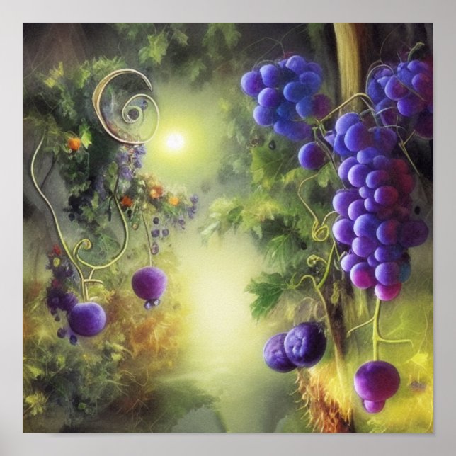 Weiche Weinrebe Poster (Vorne)