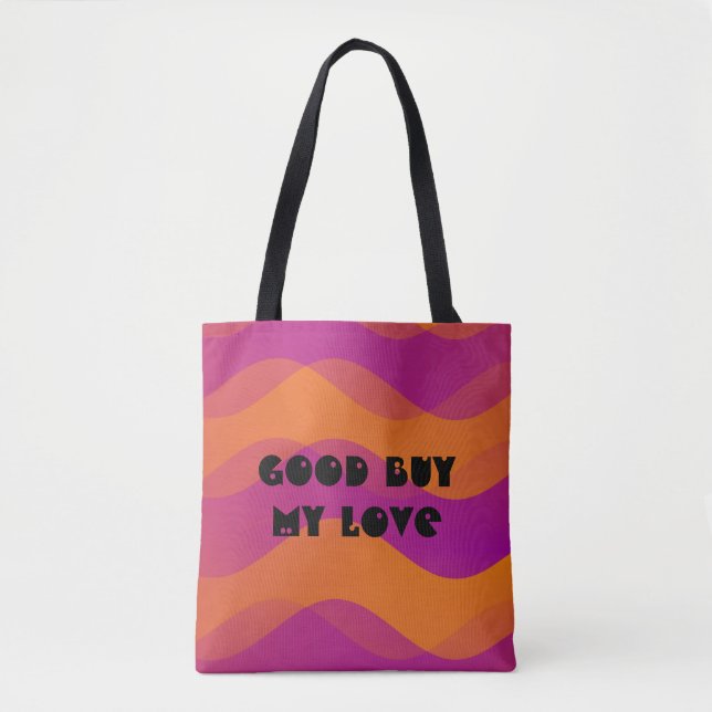 Weiche Wellenmuster - rosa orange Tasche (Vorderseite)