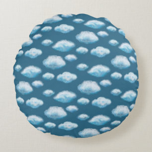 Weiche Wolken Rundes Kissen
