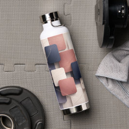 Weiche Würfel mit metallischen Akzenten AI-Kunst  Trinkflasche