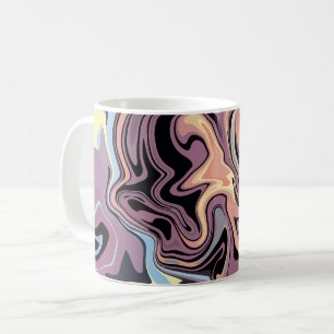 Weicher Abstrakter Durchfluss von Pastellfarben un Kaffeetasse