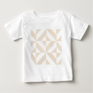 Weicher Beige Geometrischer Deco-Würfel Baby T-shirt