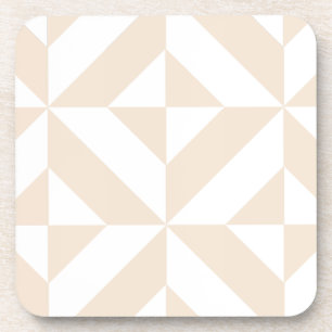 Weicher Beige Geometrischer Deco-Würfel Untersetzer