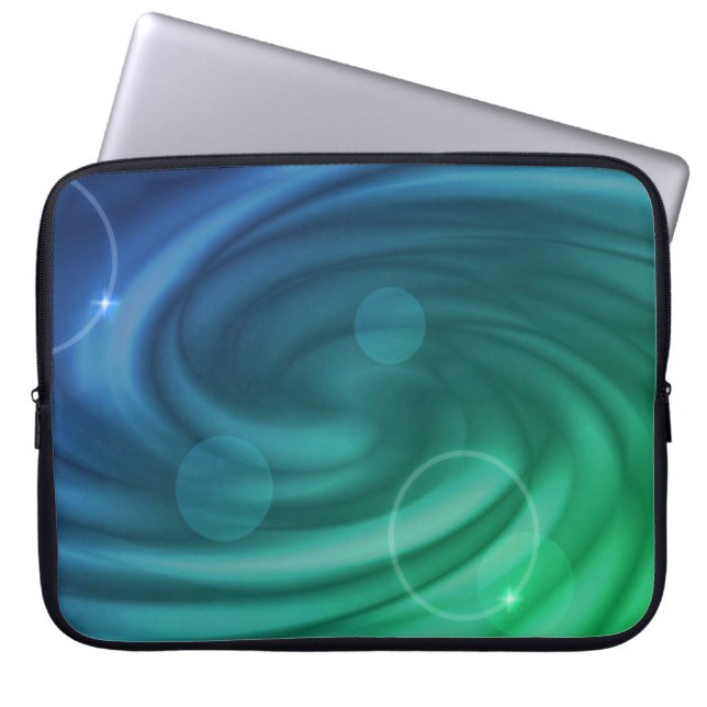 Weicher Blau und grüner Farbmix Laptopschutzhülle (Vorderseite)